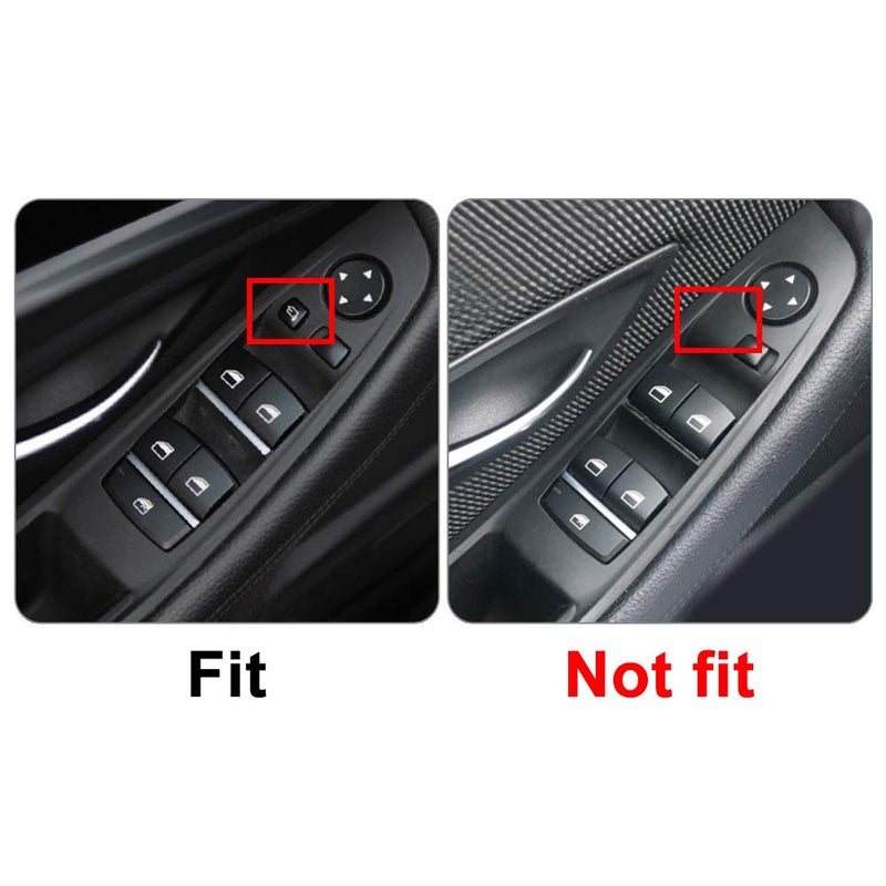 GZYF Car Auto 7 Pcs Interior Door Handles, Window Switch Panel, Armrest Panel Trim Cover Set Compatible with for BMW 5 Series F10 F11 2010 2011 2012 2013 2014 2015 2016 - Image 2